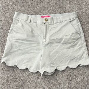 Lilly Pulitzer White Scalloped Women Shorts